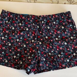 Columbia Floral Women's Athletic Shorts - Red and Blue